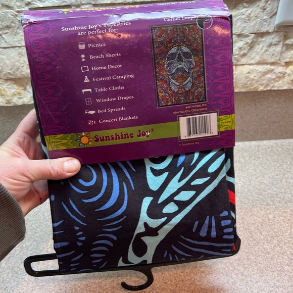 Sunshine Joy 3D Mindful Skull Tapestry Beach Sheet Hanging Wall Art  - 60x90” - Picture 3 of 9